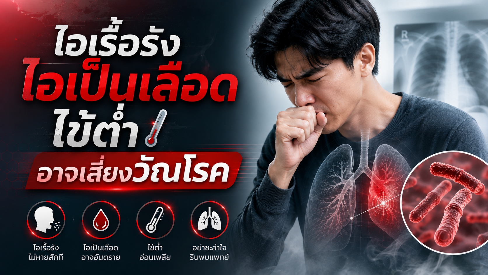 ไอเรื้อรัง ไอเป็นเลือด ไข้ต่ำ อาจเสี่ยงวัณโรค